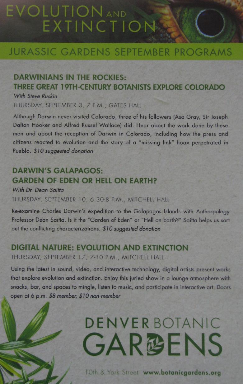 Denver Botanic Gardens Talk (9/10/2009)
