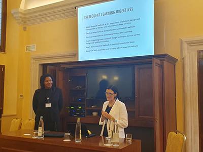 Presenting a paper at the IFLA Satellite Conference in Rome, Italy