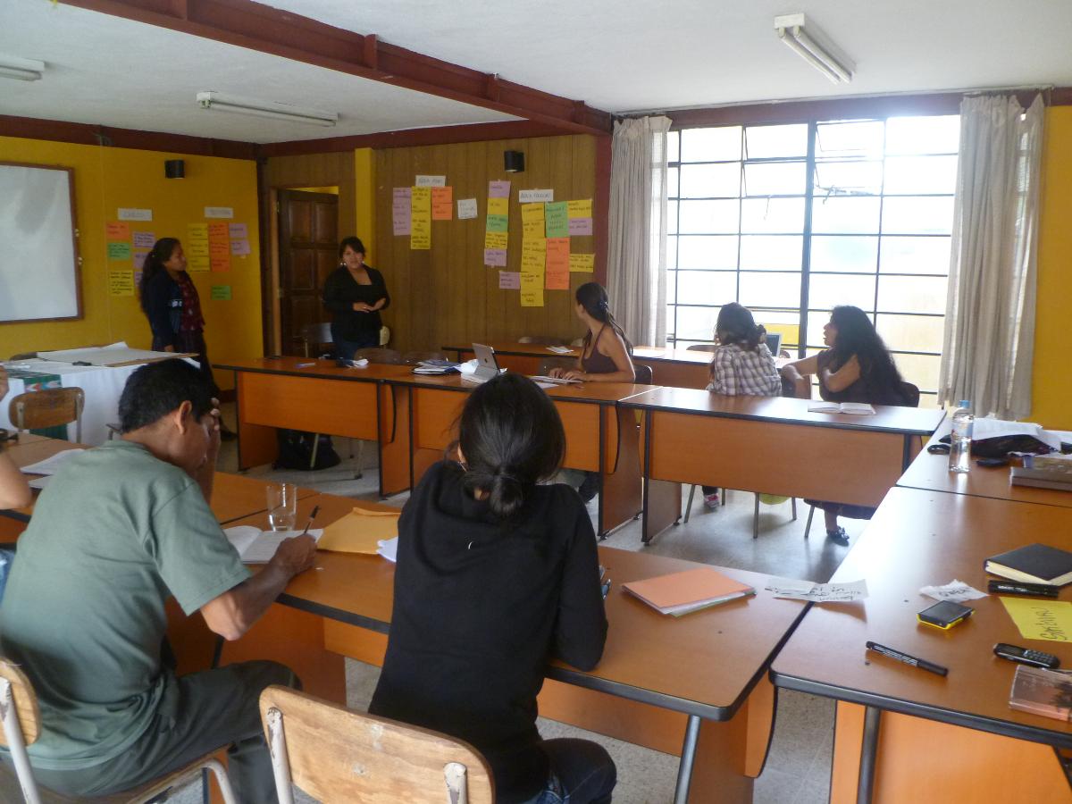 Research team analysis meeting. CEGSS, Guatemala City